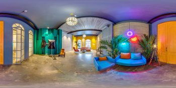 Russia, Moscow, Loft on the «Ulitsa nineteen-oh-five goda» street panorama
